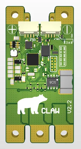 Claw ESC PCB render, top side